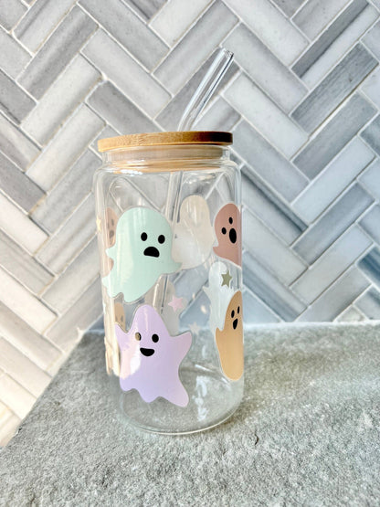 Everyday Ego Glass Cup Cute Ghost Cup | Spooky Tumbler