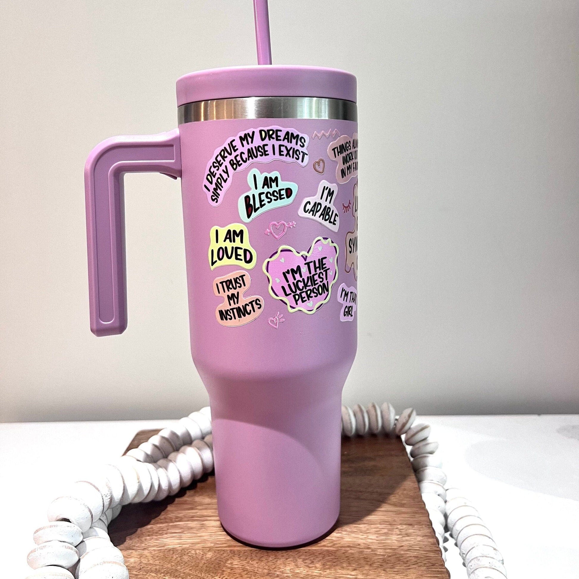 Everyday Ego Lucky Girl 40oz Dupe Tumbler With Handle