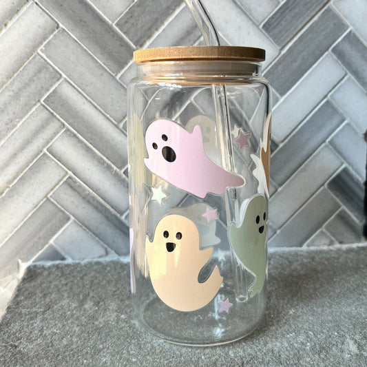 Everyday Ego Glass Cup Cute Ghost Cup | Spooky Tumbler