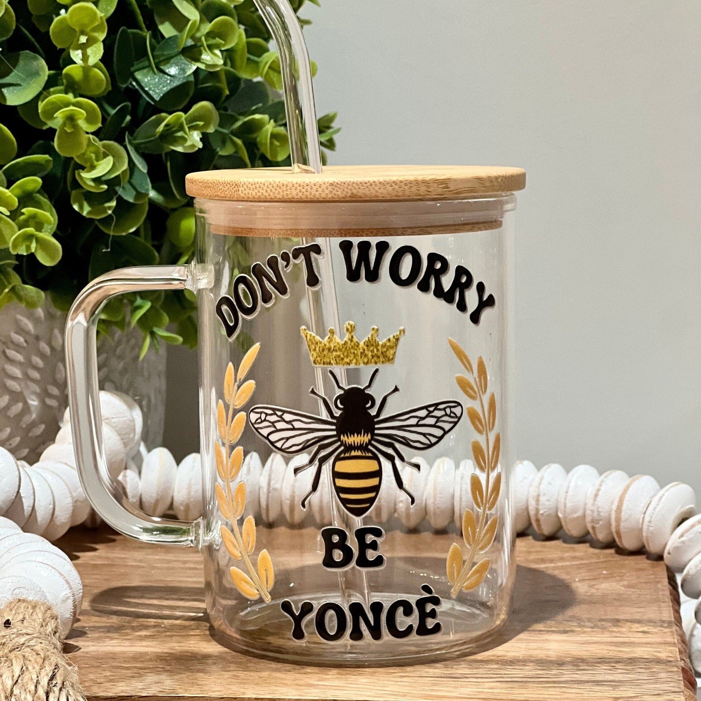 Everyday Ego Dont Worry Be Yonce Mug | Beyhive Fan | Queen Bee | Gift for her | Music Fan Gift | What Would Yonce Do | Renaissance World Tour | Glass Mug