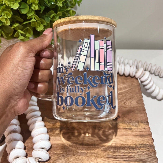 Everyday Ego Glass Mug Bookish Iced Coffee Mug