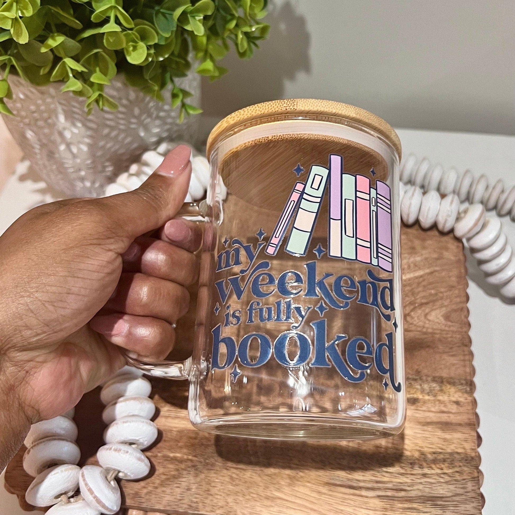 Everyday Ego Glass Mug Bookish Iced Coffee Mug
