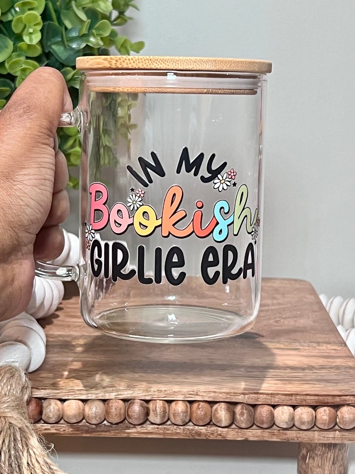 Everyday Ego In My Bookish Era Glass Mug | Iced Coffee Cup| Book Lover Mug | Gift For Readers | Coffee Glass Mug | Book Lover Gift | Bibliophile Gifts