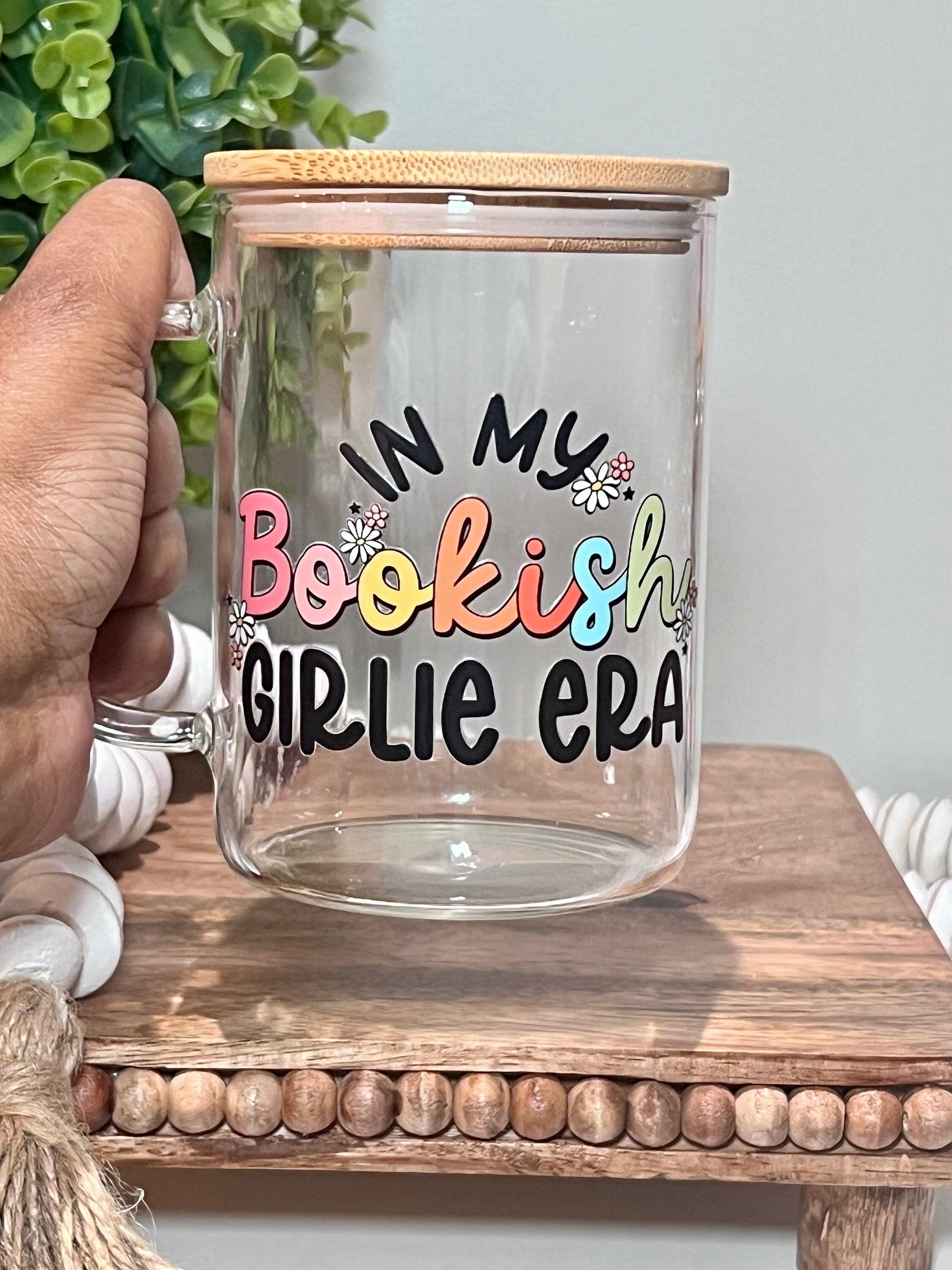Everyday Ego In My Bookish Era Glass Mug | Iced Coffee Cup| Book Lover Mug | Gift For Readers | Coffee Glass Mug | Book Lover Gift | Bibliophile Gifts