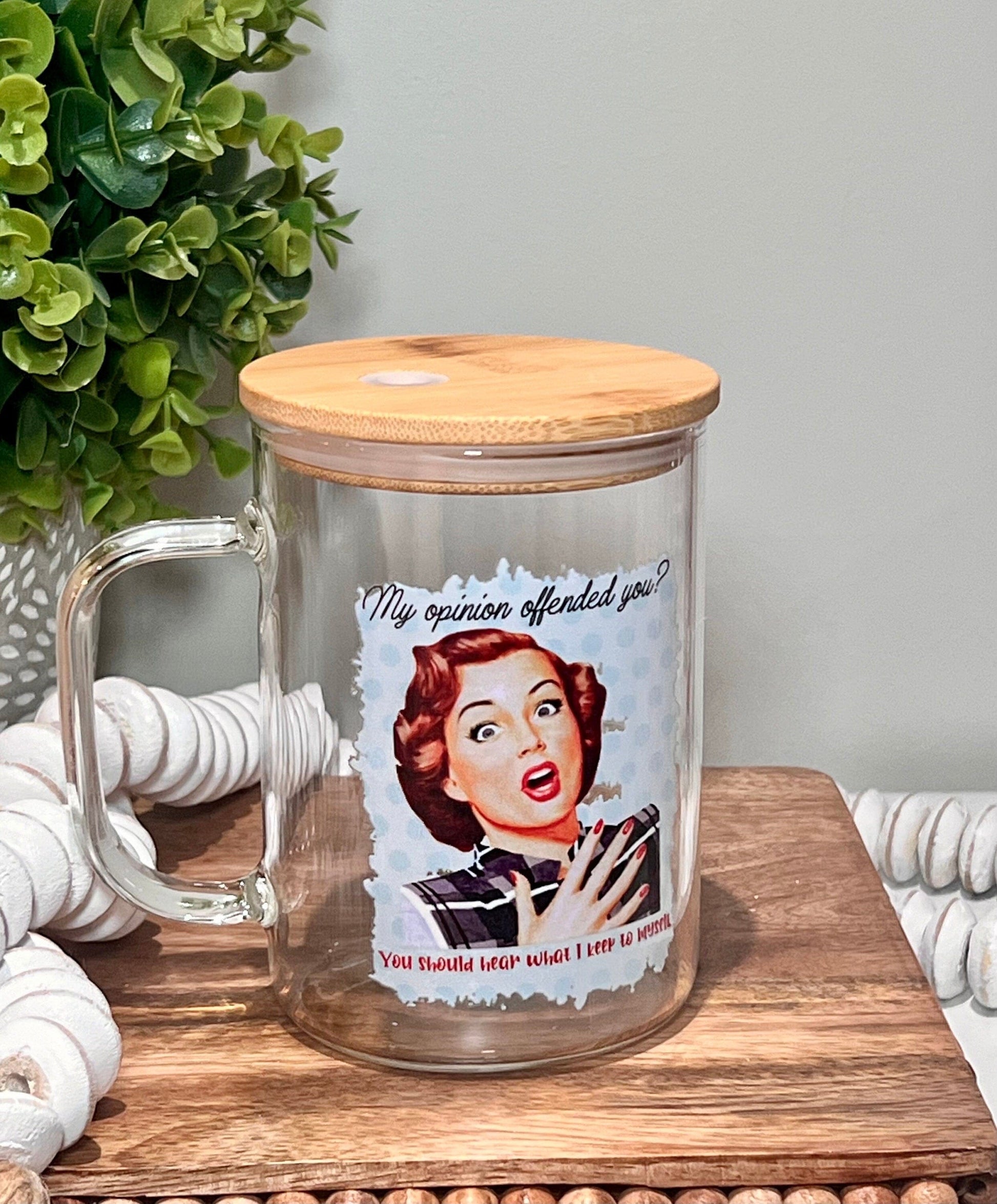 Everyday Ego Funny Mug | Office Humor Novelty Coworker Gift | Gifts For Friends | My Opinion Offended You  | Work Gag Gift | Sarcastic Glass Coffee Mug
