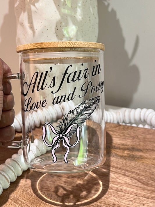 Everyday Ego In My Era Glass Mug | Gift For Her | Birthday Gift | Coffee Glass Mug | Swiftea | Tortured Poets Mug | Bookish Mugs 15oz