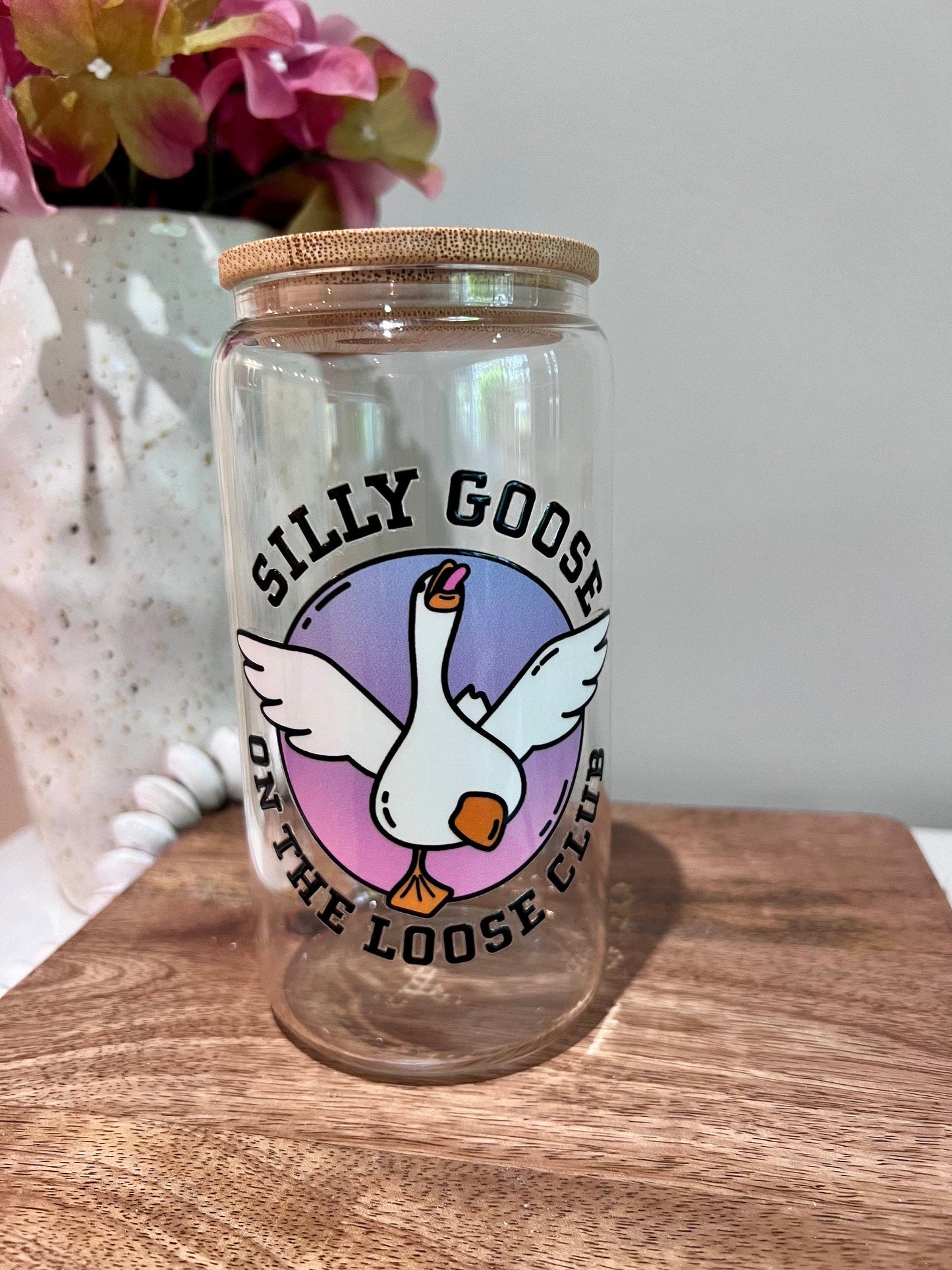 Everyday Ego Silly Goose On The Loose Club Glass Can | Meme Gift | Funny Gift | Gift For Friend | Silly Goose Juice Mug | Iced Coffee Cup | Cocktails