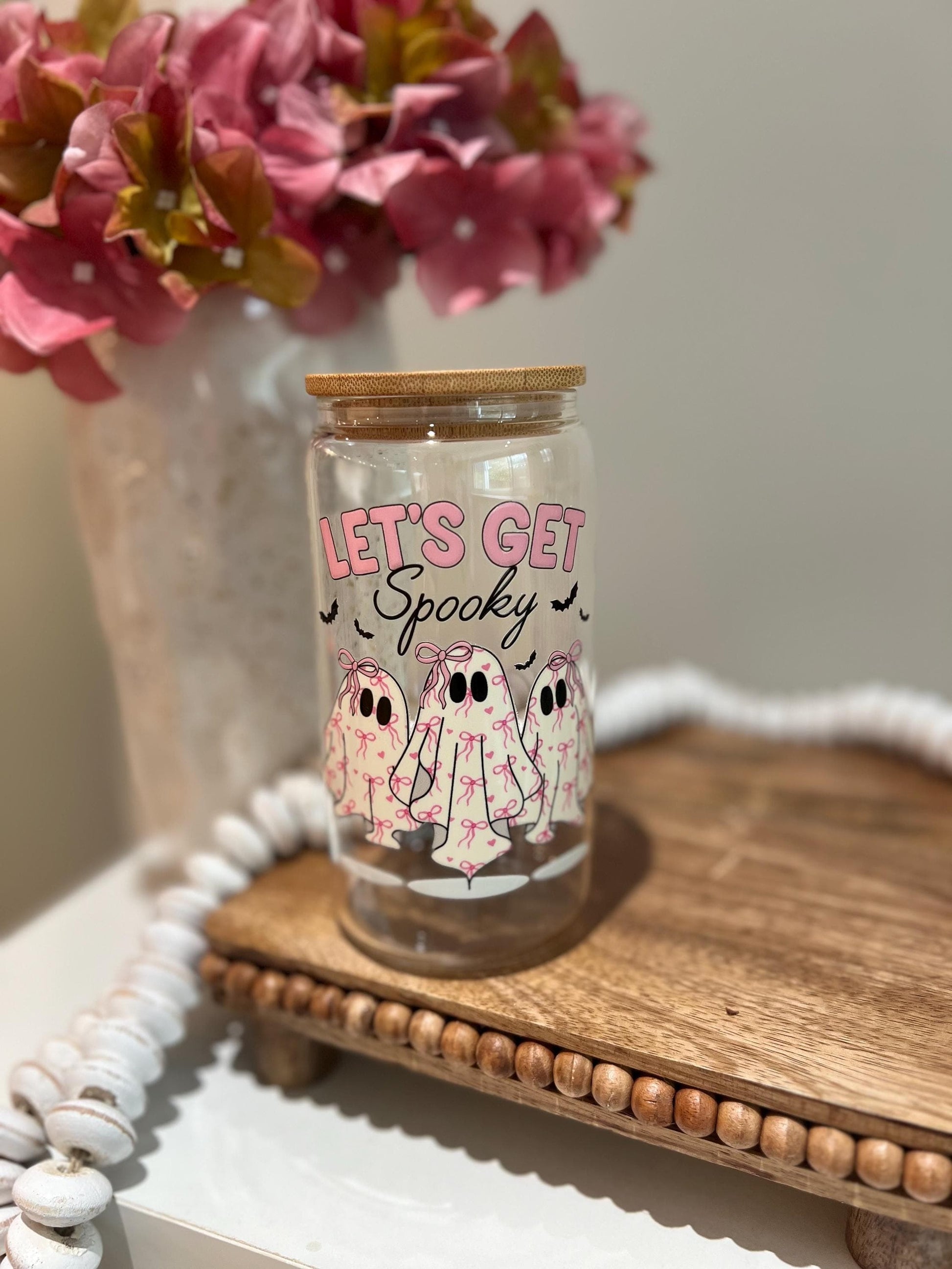 Everyday Ego Spooky Glass Can | Let’s Get Spooky Cup | Halloween Ghost | Gift For Friend | Halloween Glasses  | Iced Coffee Cup | Fall Ghost Mug
