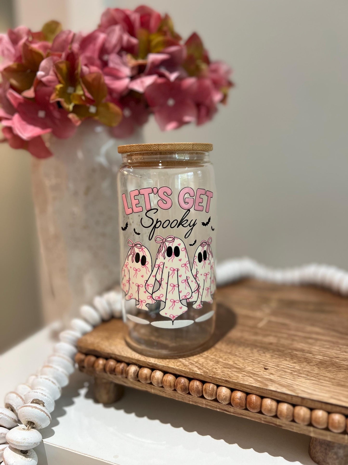 Everyday Ego Spooky Glass Can | Let’s Get Spooky Cup | Halloween Ghost | Gift For Friend | Halloween Glasses  | Iced Coffee Cup | Fall Ghost Mug