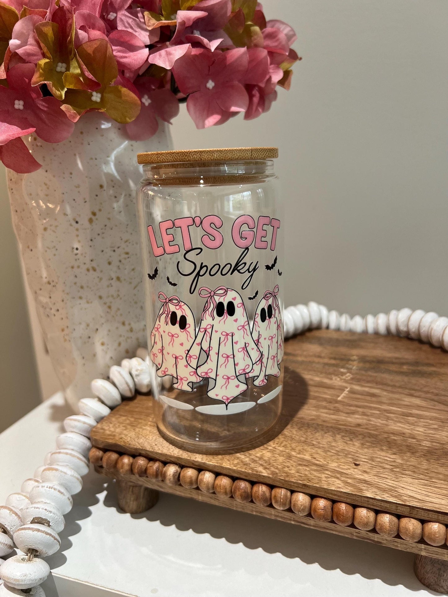 Everyday Ego Spooky Glass Can | Let’s Get Spooky Cup | Halloween Ghost | Gift For Friend | Halloween Glasses  | Iced Coffee Cup | Fall Ghost Mug