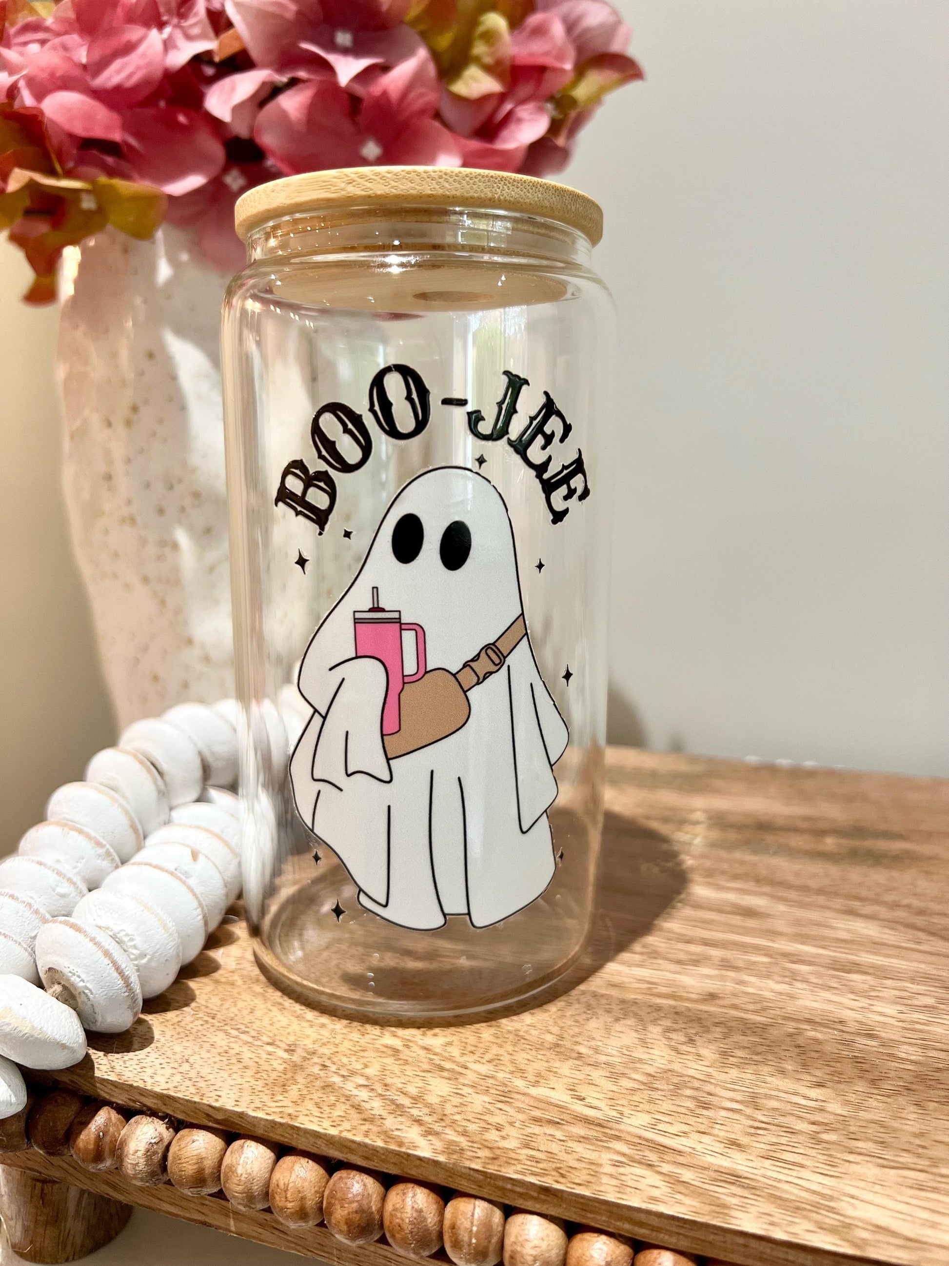 Everyday Ego Glass Cup Boojee Ghost  Iced Coffee Glass