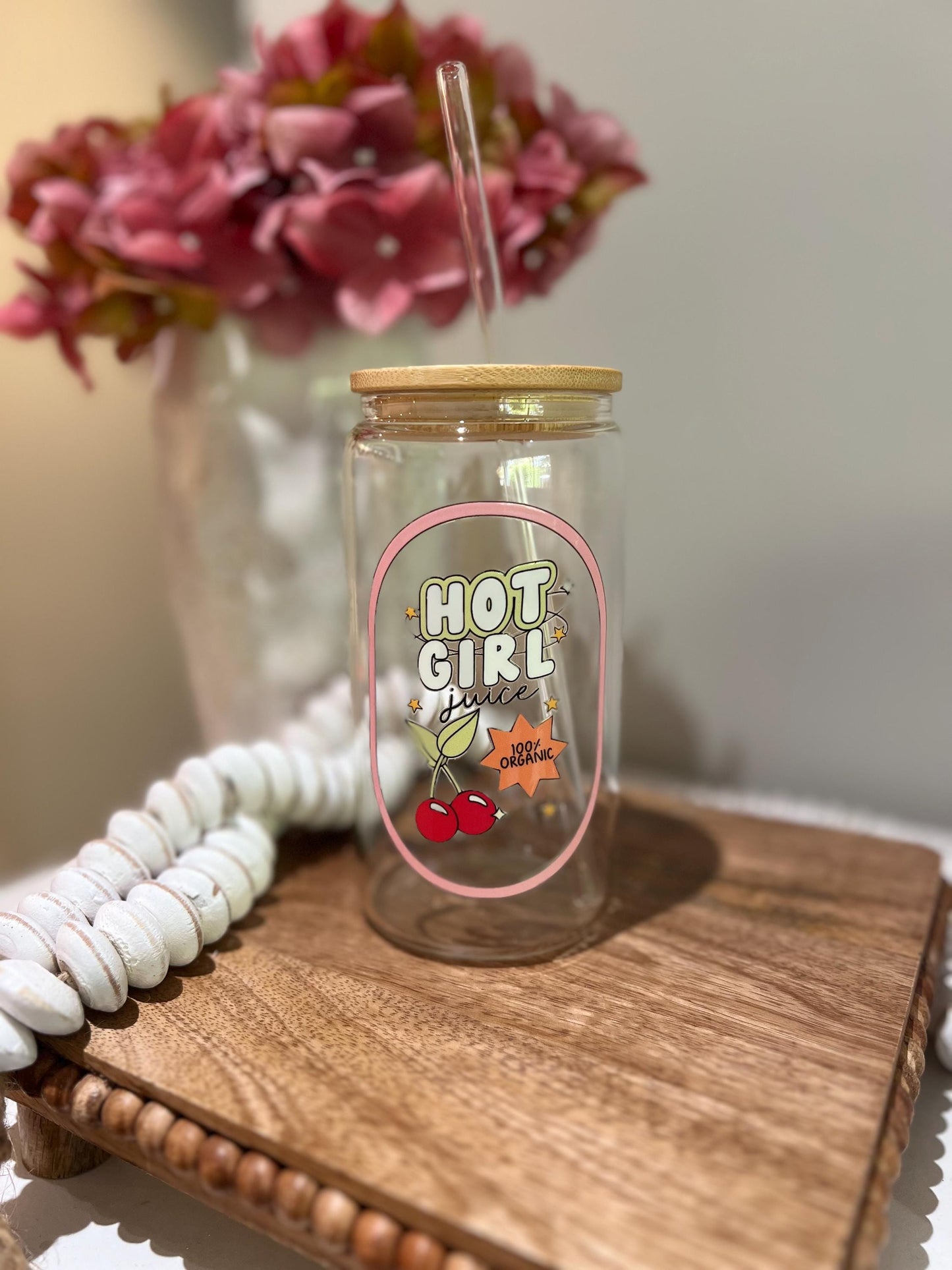 Everyday Ego Hot Girl Juice | Meme Gift | Funny Gift | Gift For Friend | Iced Coffee Cup | Cocktails | Mocktail l Glass Soda Can Gift Aesthetic Glass Cup