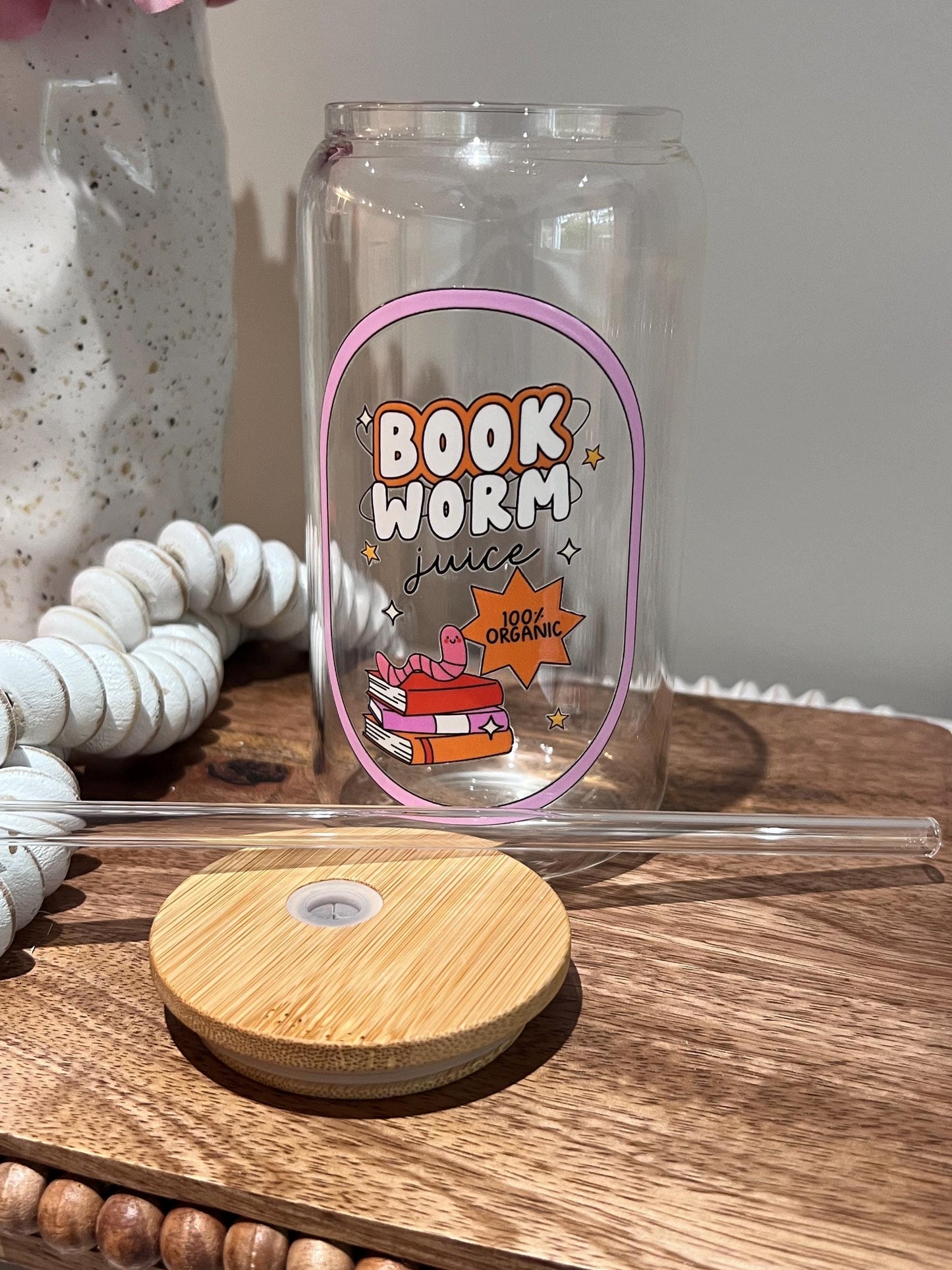 Everyday Ego Drink Cup Bookworm Juice Iced Coffee Cup