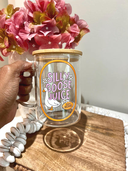 Everyday Ego Silly Goose Juice Mug  | Meme Gift | Funny Gift | Gift For Friend | Silly Goose Juice Glass Can  | Iced Coffee Cup | Cocktails | Mocktails