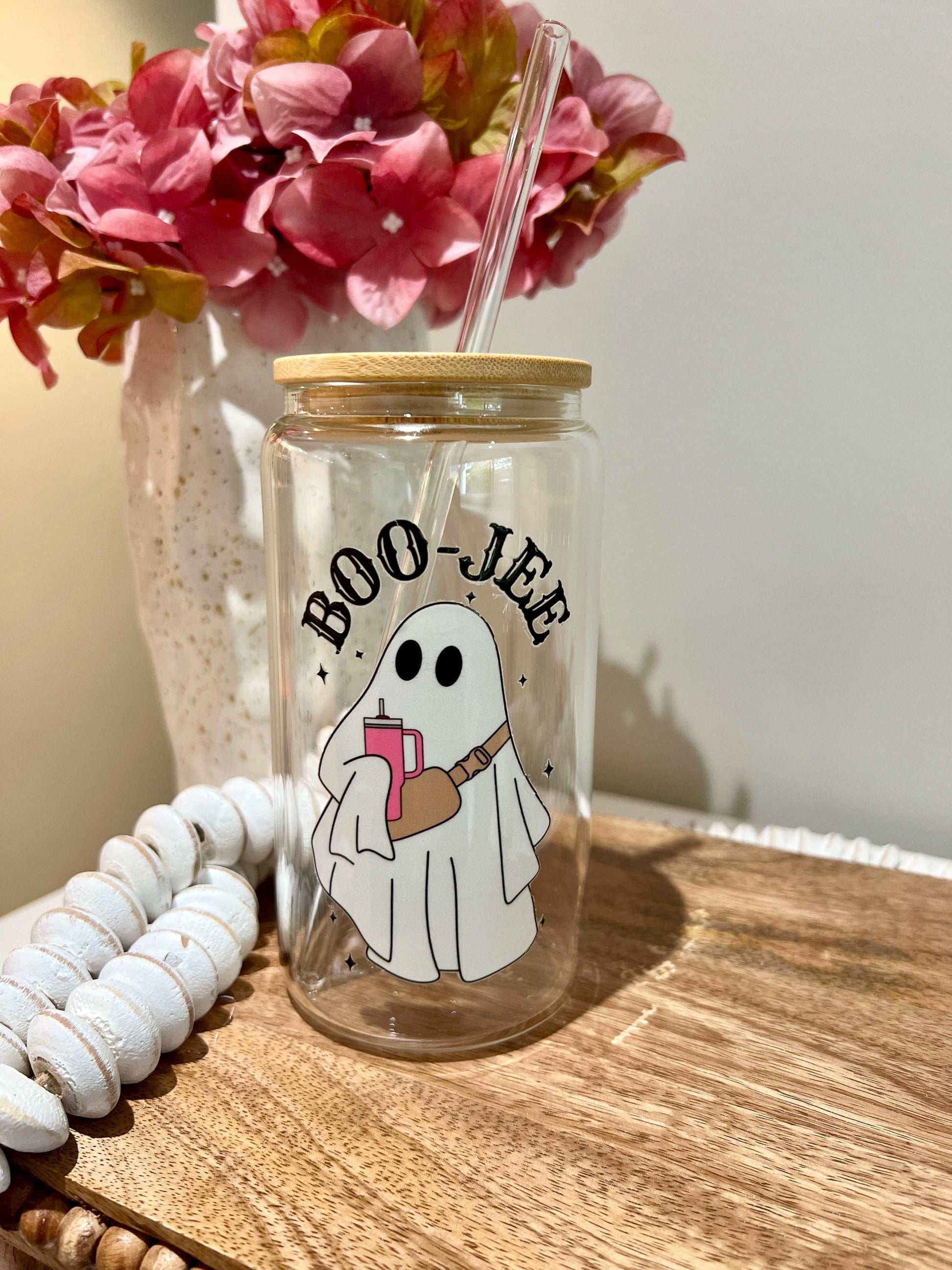 Everyday Ego Glass Cup Boojee Ghost  Iced Coffee Glass