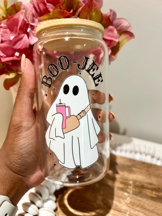 Everyday Ego Glass Cup Boojee Ghost  Iced Coffee Glass