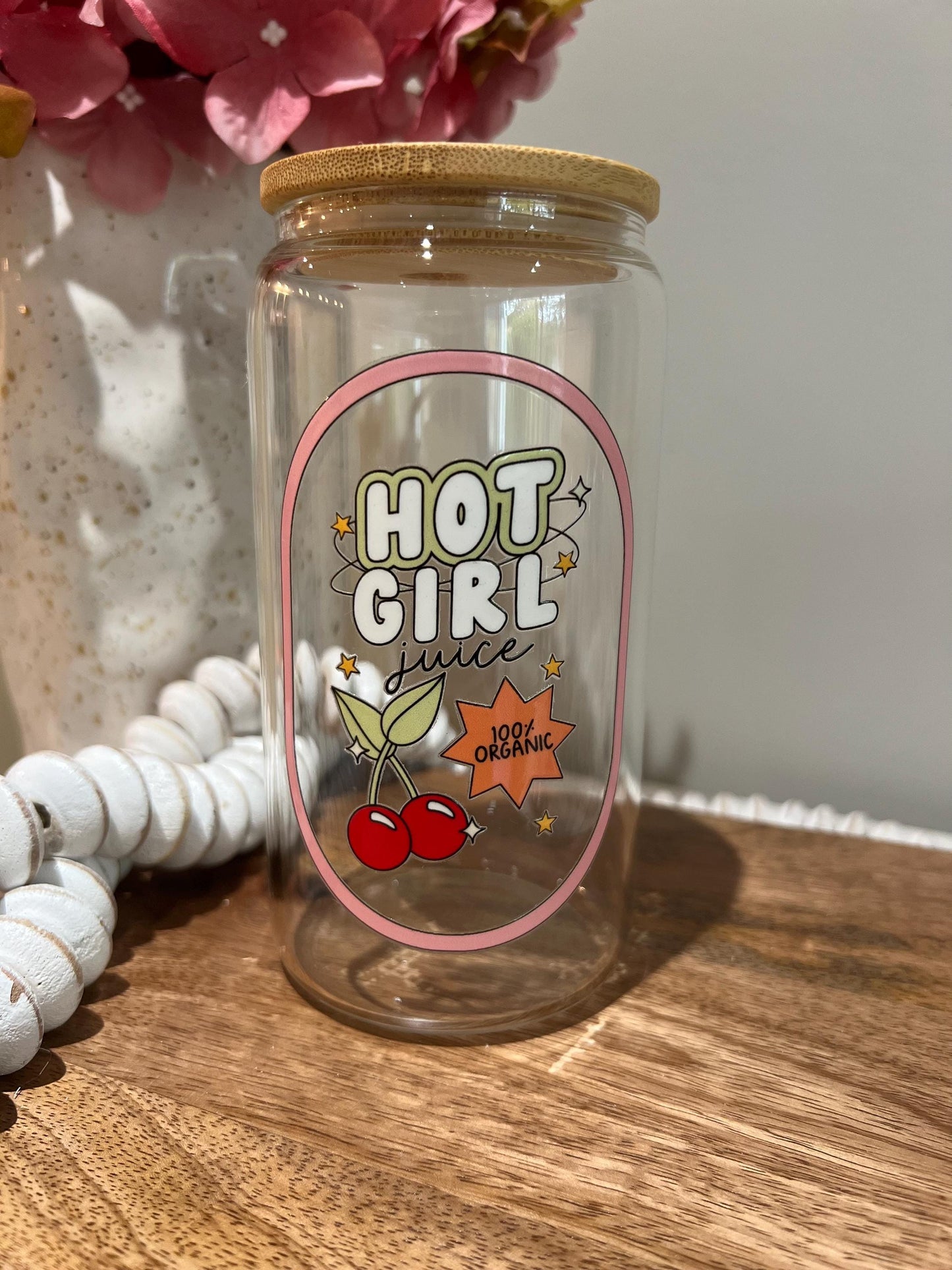 Everyday Ego Hot Girl Juice | Meme Gift | Funny Gift | Gift For Friend | Iced Coffee Cup | Cocktails | Mocktail l Glass Soda Can Gift Aesthetic Glass Cup