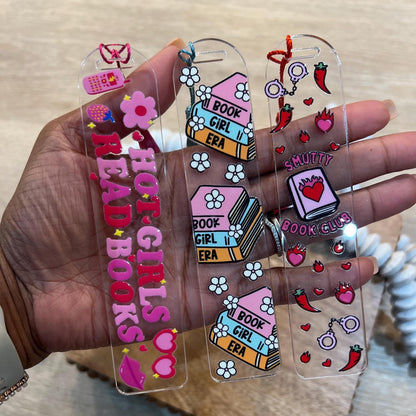 Everyday Ego Trendy Acrylic Bookmark | Book Girl Era  | Smut bookmark | Spicy Bookmark | Hot Girls Read | Bookish Gift | Booktok Gift | Book Club Gift