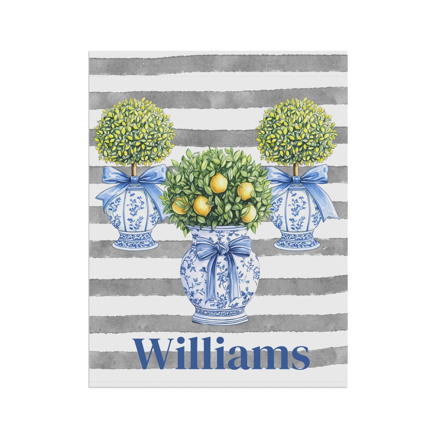 Printify Home Decor Personalized Garden Banner, Outdoor Decor, Housewarming Gift, Custom Yard Sign, Spring Decoration, Lemon Theme