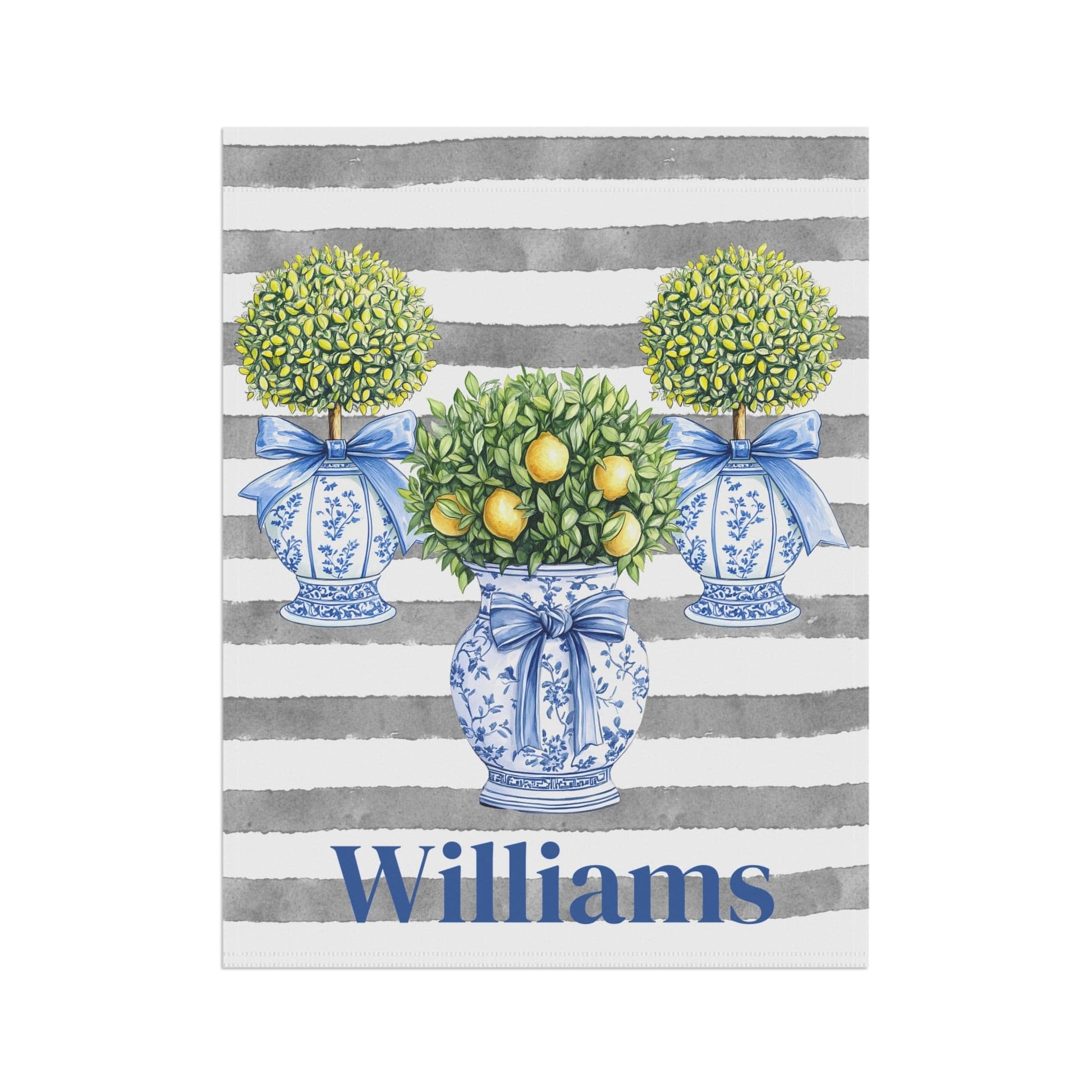 Printify Home Decor Personalized Garden Banner, Outdoor Decor, Housewarming Gift, Custom Yard Sign, Spring Decoration, Lemon Theme