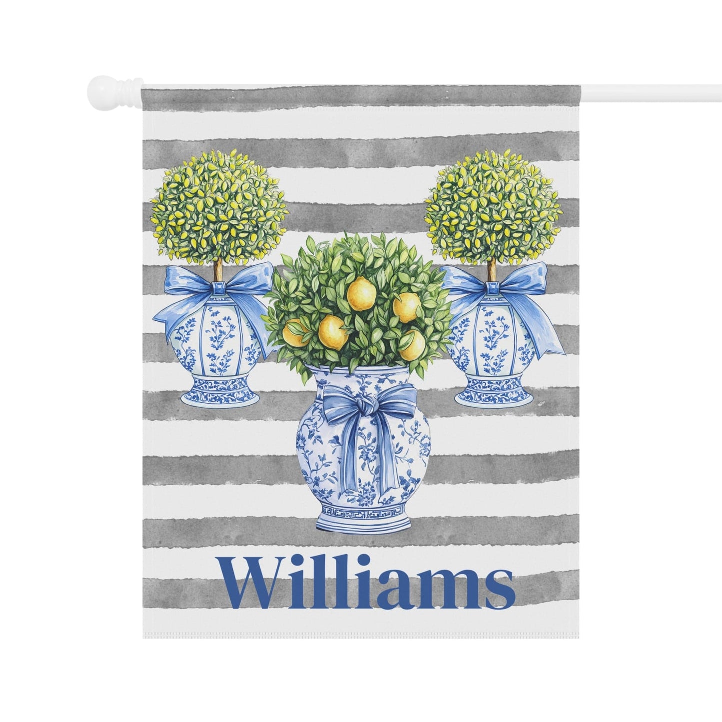 Printify Home Decor Personalized Garden Banner, Outdoor Decor, Housewarming Gift, Custom Yard Sign, Spring Decoration, Lemon Theme