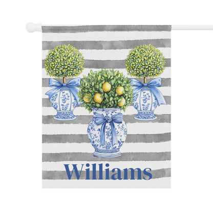 Printify Home Decor Personalized Garden Banner, Outdoor Decor, Housewarming Gift, Custom Yard Sign, Spring Decoration, Lemon Theme