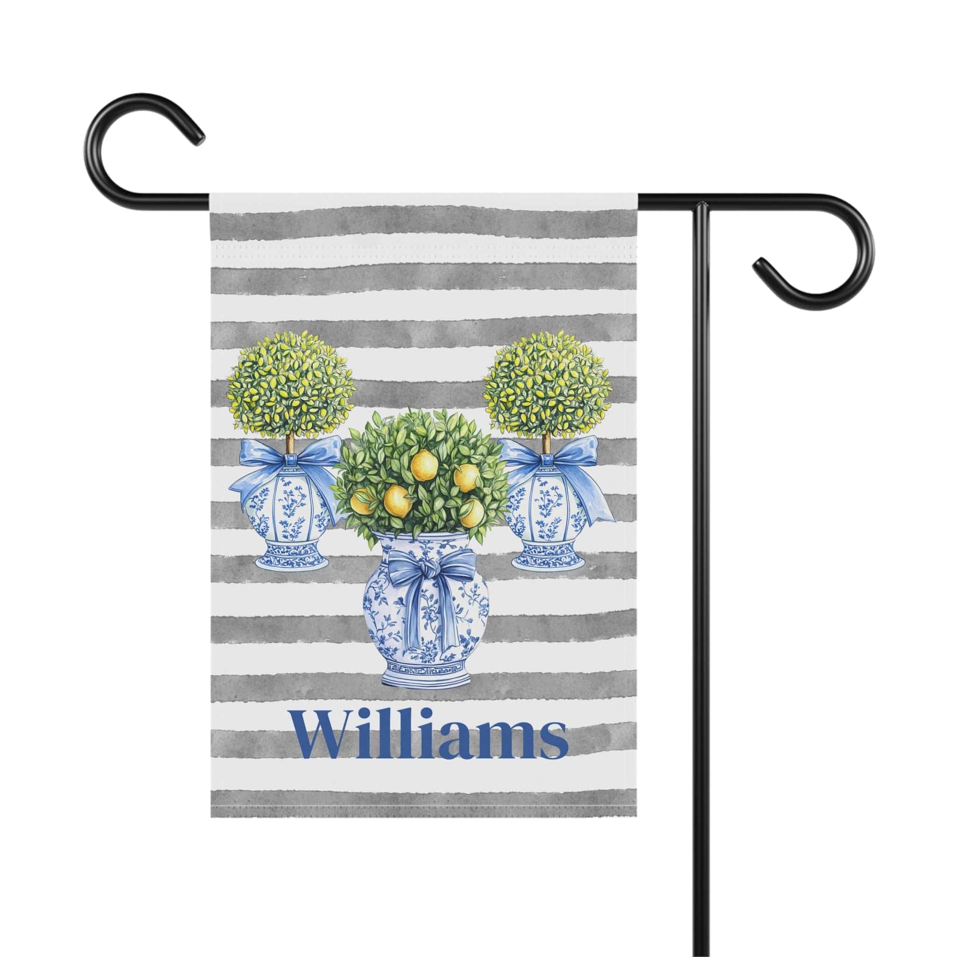 Printify Home Decor Personalized Garden Banner, Outdoor Decor, Housewarming Gift, Custom Yard Sign, Spring Decoration, Lemon Theme