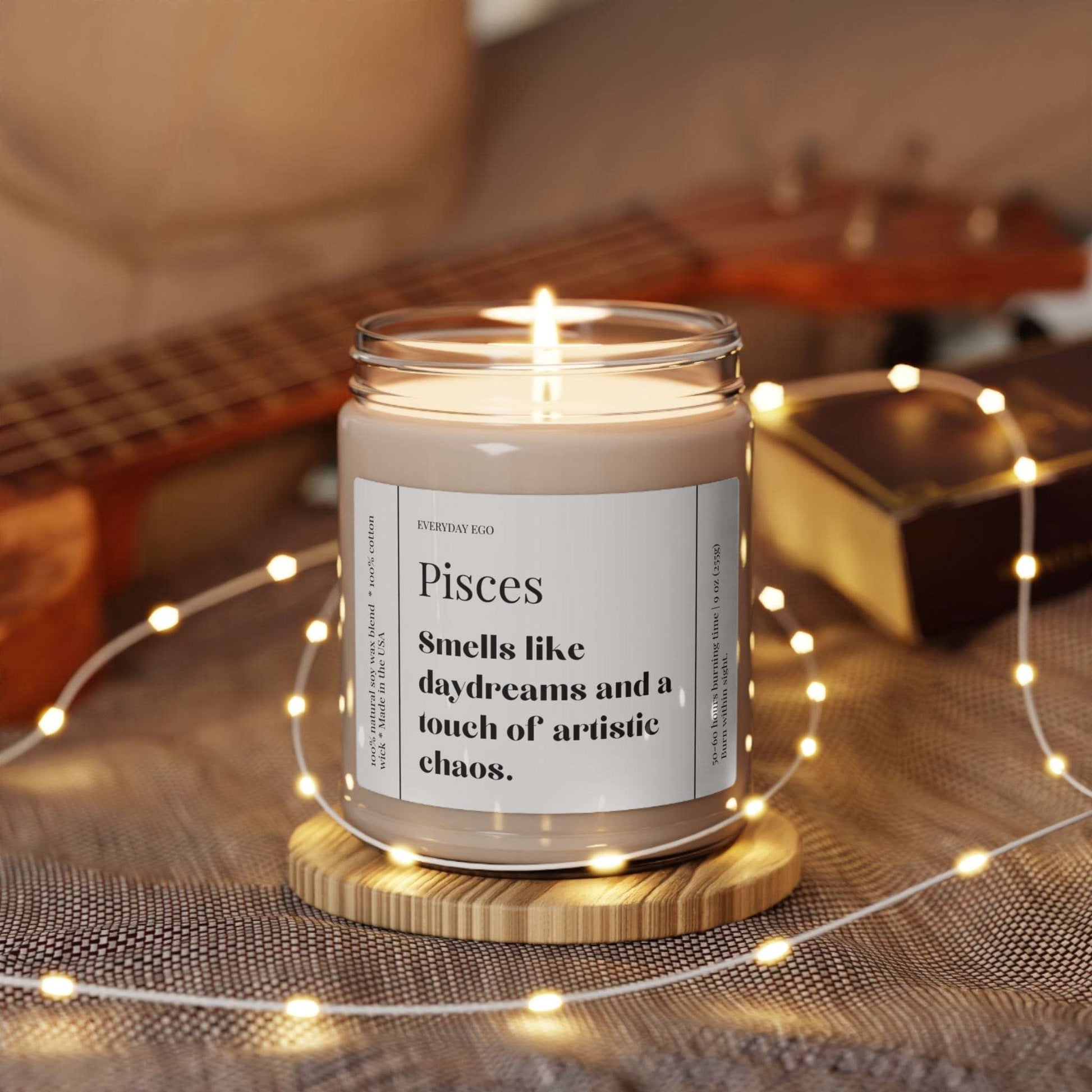 Printify Home Decor Clean Cotton / 9oz Pisces Funny Candle
