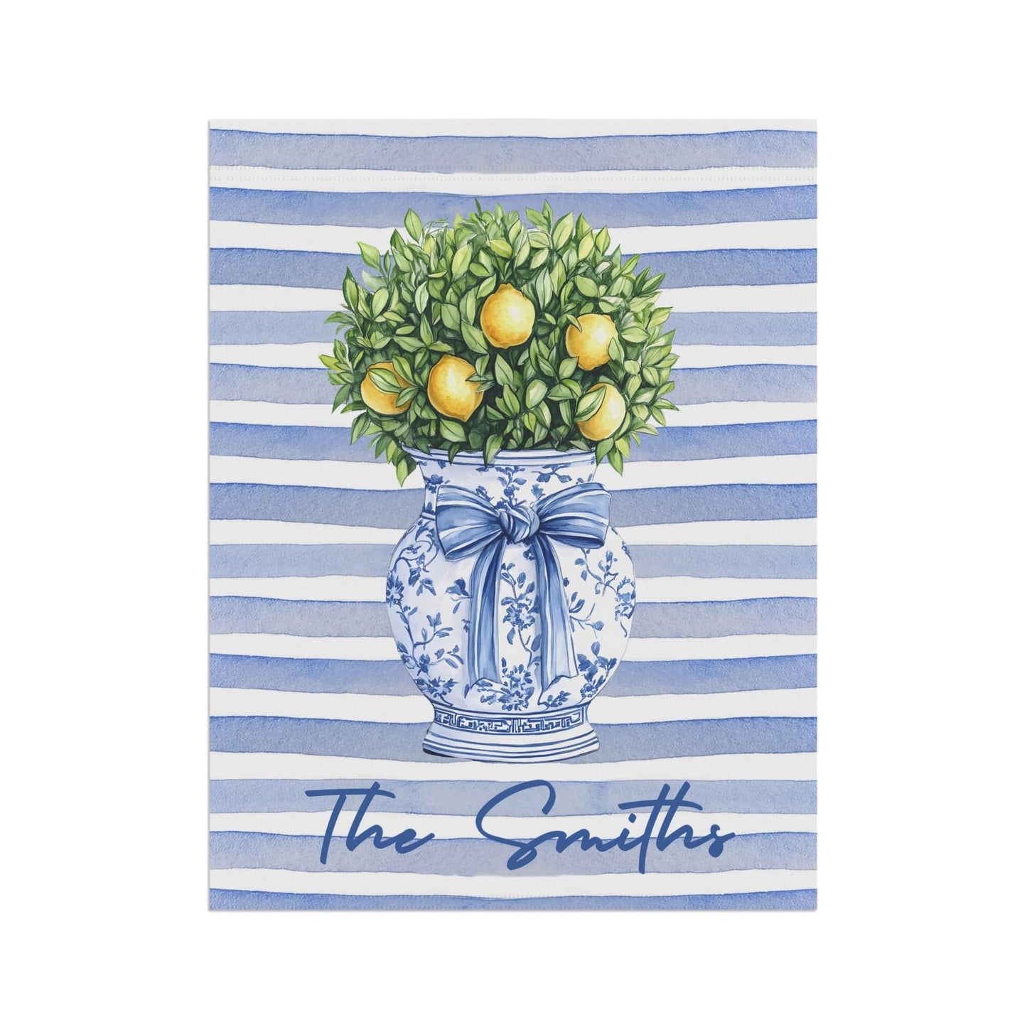 Printify Home Decor Preppy Chinoiserie Topiary Garden Flag