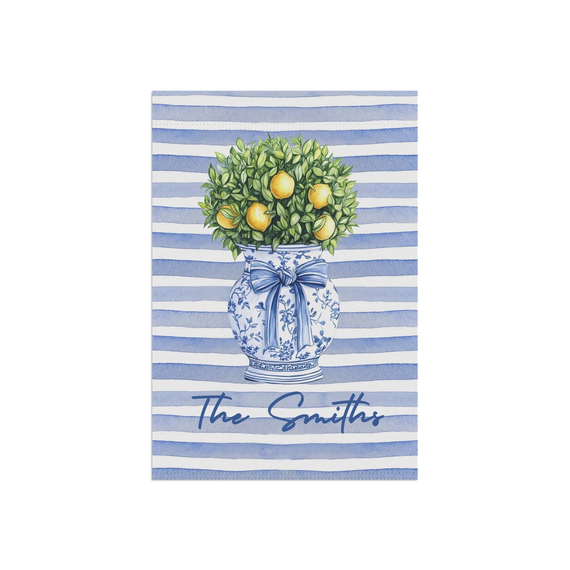 Printify Home Decor Preppy Chinoiserie Topiary Garden Flag