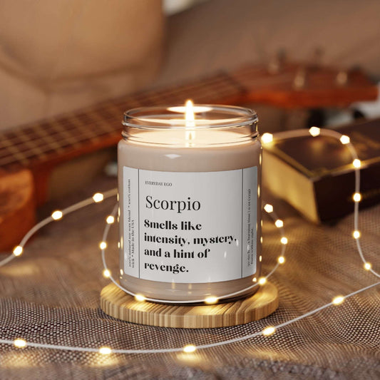 Printify Home Decor Clean Cotton / 9oz Scorpio Funny Candle