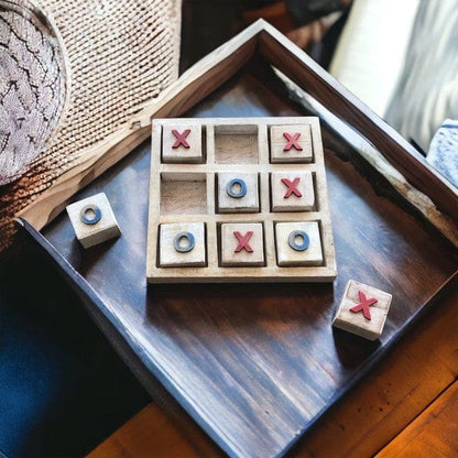 Everyday Ego Board Game Tic Tac Toe Board - Red White Blue