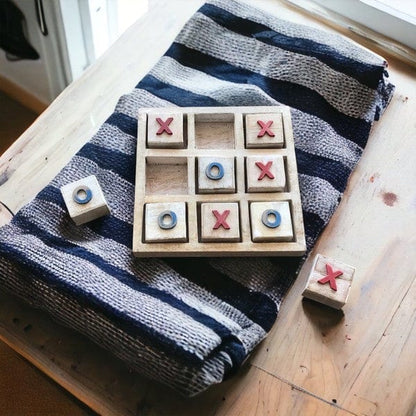 Everyday Ego Board Game Tic Tac Toe Board - Red White Blue